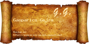 Gasparics Gejza névjegykártya